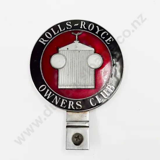 Large C1950s-1970s Rolls-Royce Owners Club RROC Enamelled Car Badge