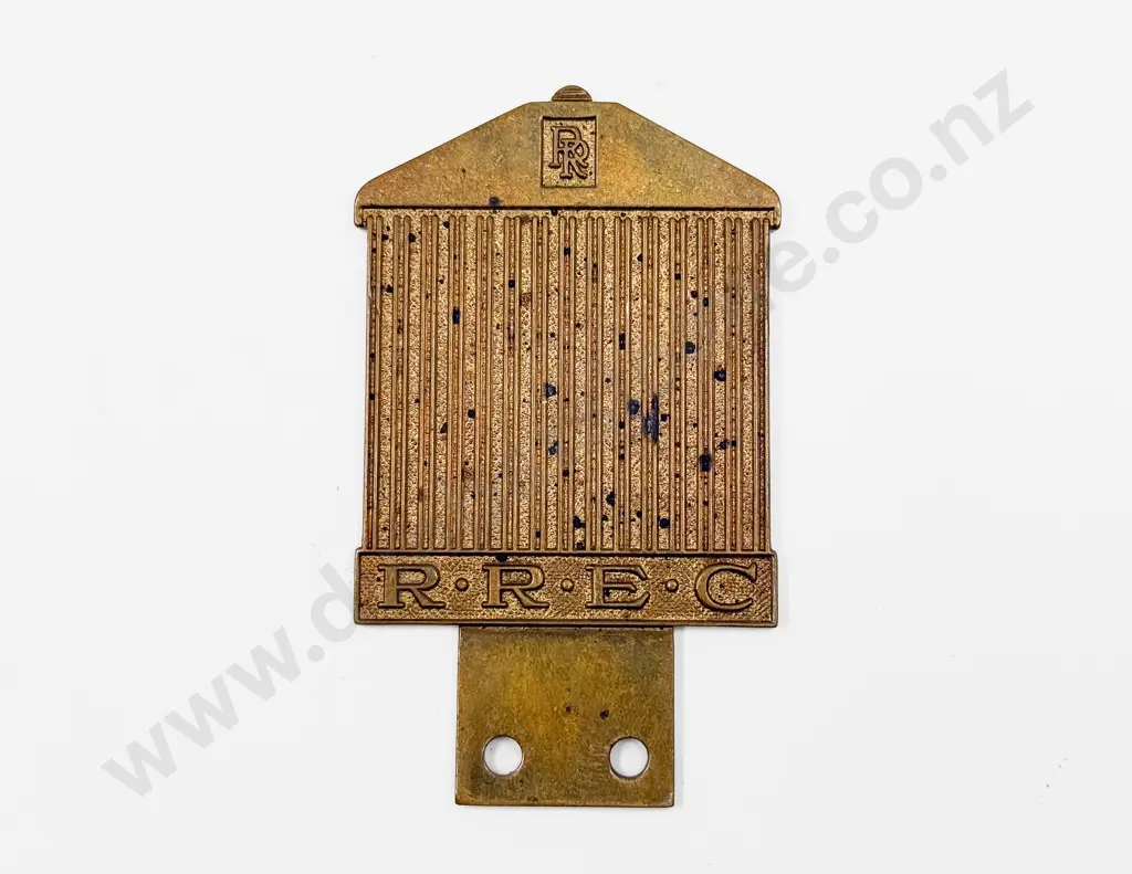 Rolls-Royce RREC Enthusiast's Club Grill Car Badge stamped makers Marples & Beasley Birmingham Image 1++