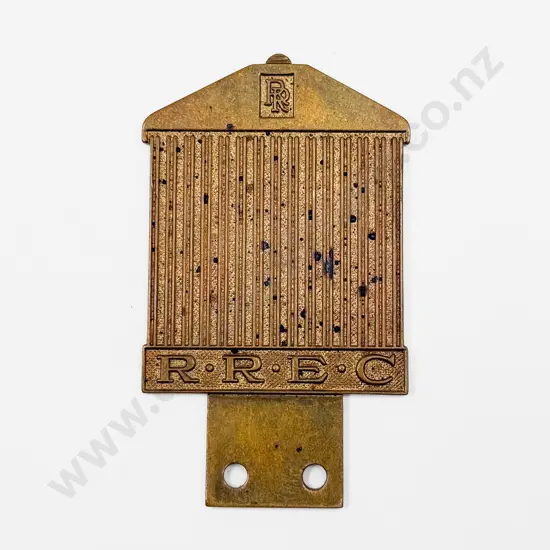 Rolls-Royce RREC Enthusiast's Club Grill Car Badge stamped makers Marples & Beasley Birmingham