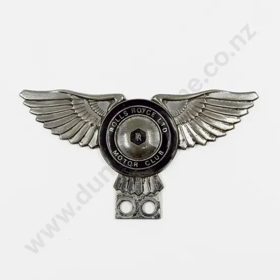 1950’s Rolls-Royce Ltd Motor Club Car Badge