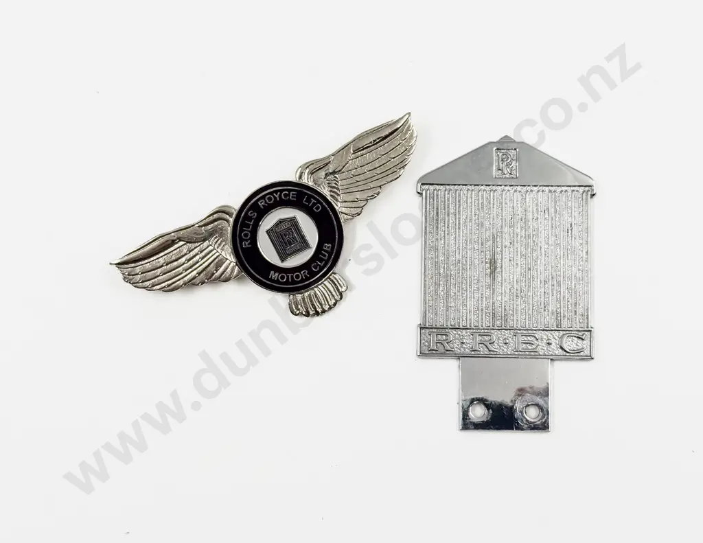 Replica Jean Baracat of St. Tropez RR Motor Club Badge with RREC Grill Badge Image 1++