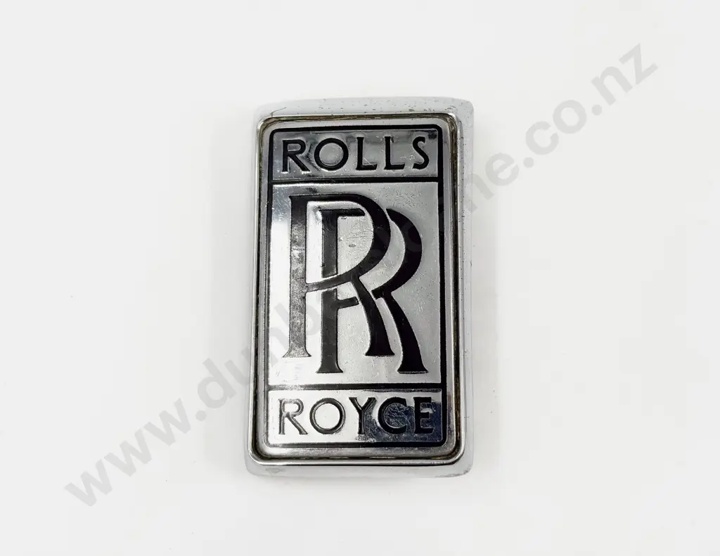 Rolls Royce Front Radiator Emblem Chrome Black Enamel Badge Image 1++