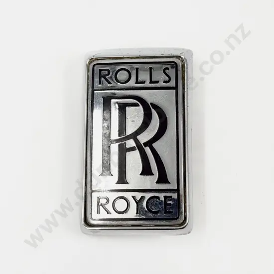 Rolls Royce Front Radiator Emblem Chrome Black Enamel Badge