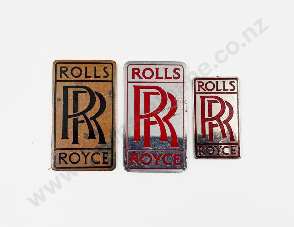 Three Rolls Royce Front Radiator Emblem Badges Image 1++