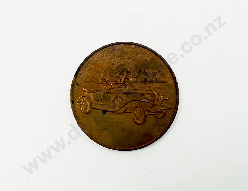 Rolls Royce Phantom 1 1928 Bronze Commemorative Medallion Image 1++