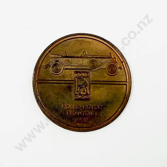 Rolls Royce Phantom 1 1928 Bronze Commemorative Medallion