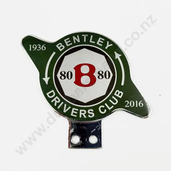 Bentley Drivers Club 80 Years 1936-2016 Car Badge