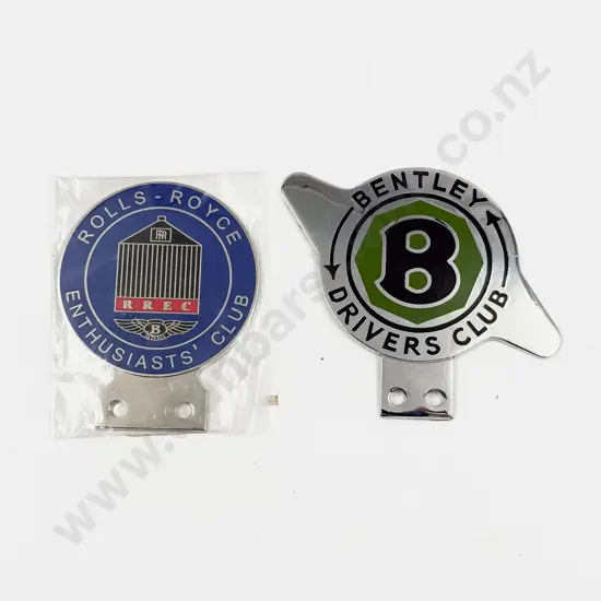 Bentley Drivers Club Car Badge and RR Bentley RREC Car Badge