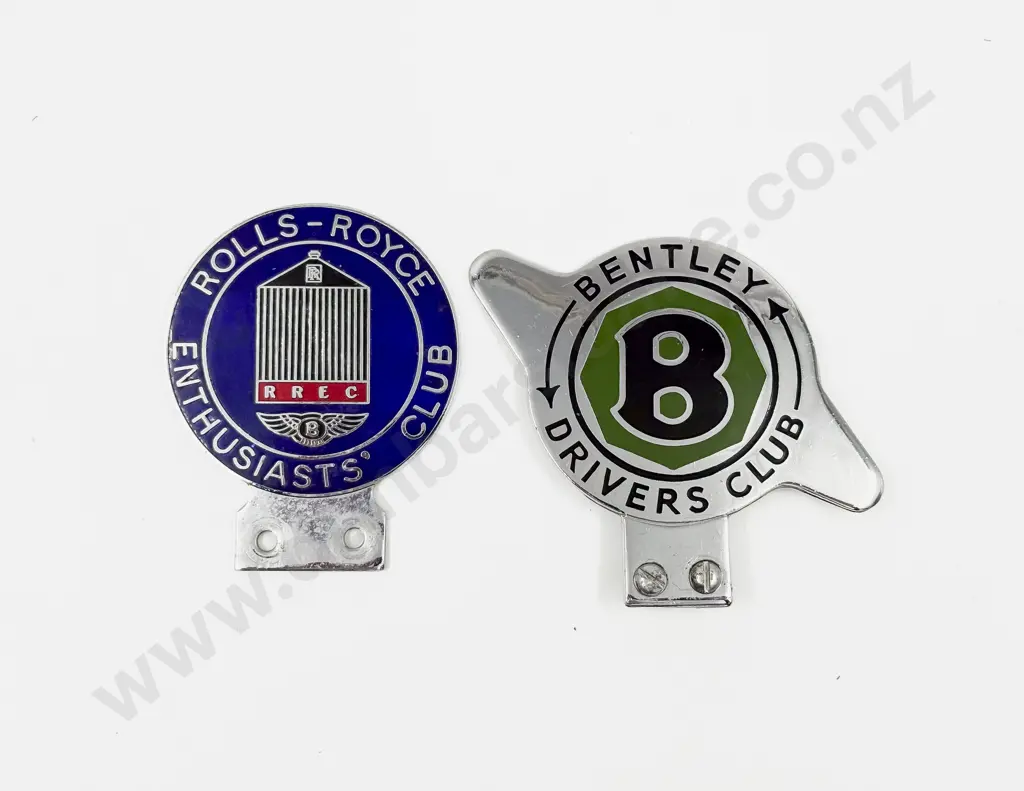 Bentley Drivers Club Car Badge and RR Bentley RREC Car Badge Image 1++