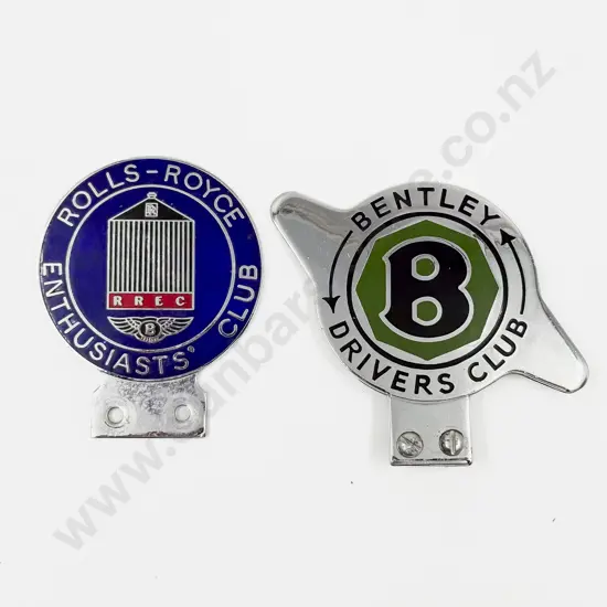 Bentley Drivers Club Car Badge and RR Bentley RREC Car Badge
