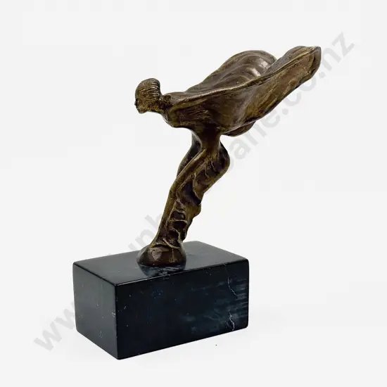 Replica Rolls-Royce Spirit of Ecstasy Mascot Mounted as a Desk Piece
