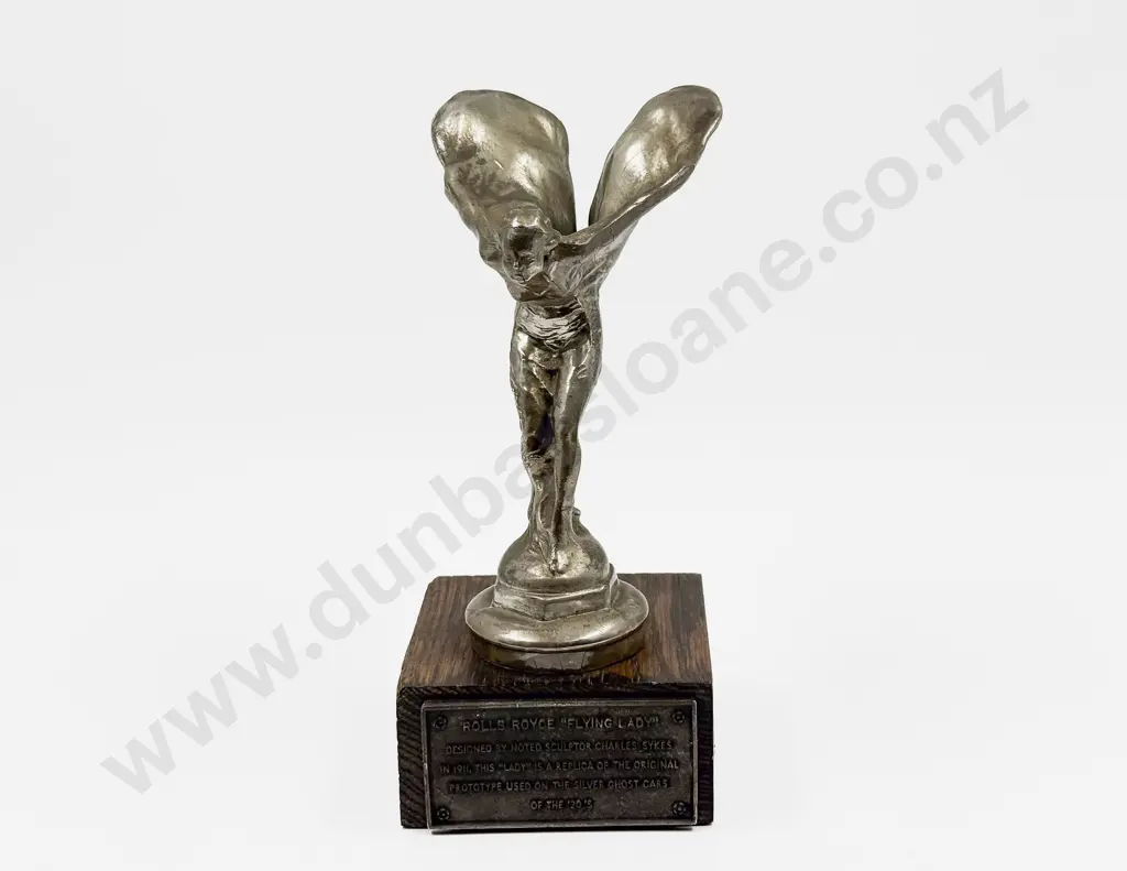 Replica Rolls-Royce Spirit of Ecstasy Mascot Mounted as Shelf Display Image 1++