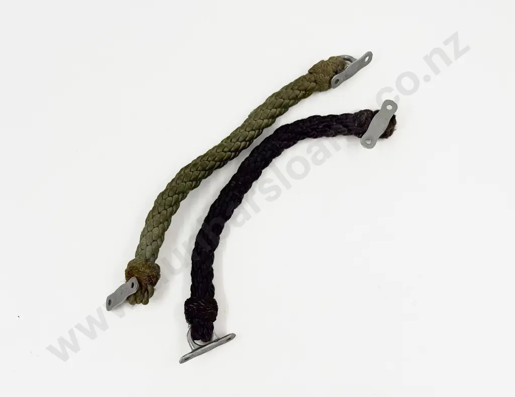 Vintage (Rolls Royce) Two Silk Rope Pulls - Double bracket grab handle Image 1++