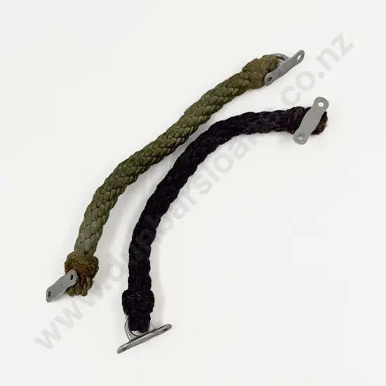 Vintage (Rolls Royce) Two Silk Rope Pulls - Double bracket grab handle