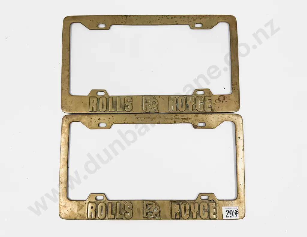 Pair Reproduction Rolls Royce License Plate Frames Image 1++