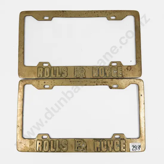 Pair Reproduction Rolls Royce License Plate Frames