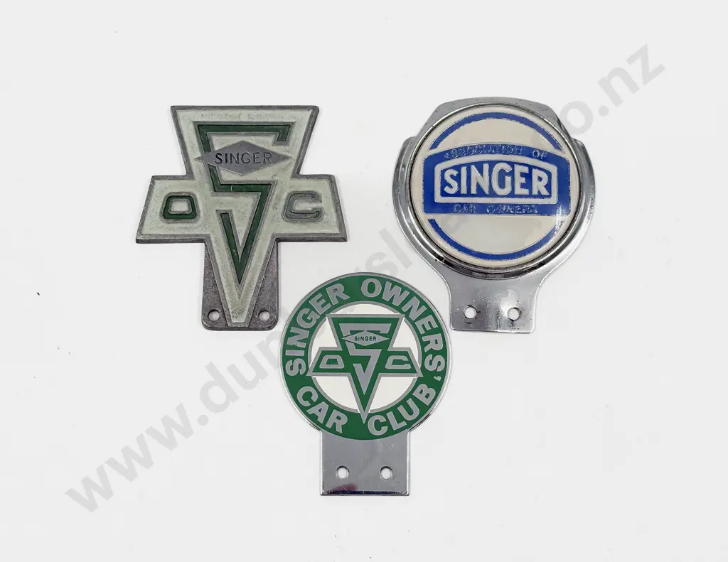 Three Singer Owners Club Car Badges Image 1++