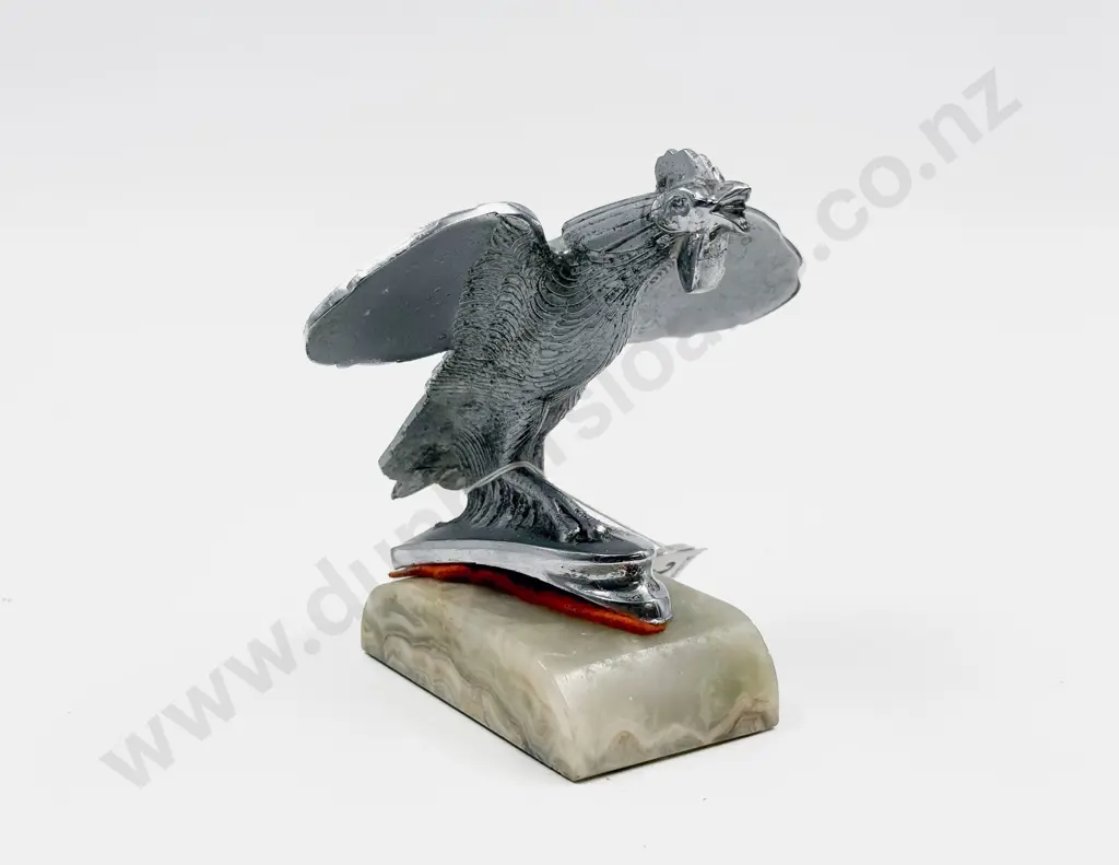 Pre-War Singer Bantam Car Bonnet Mascot Mounted as Desk Ornament Image 1++