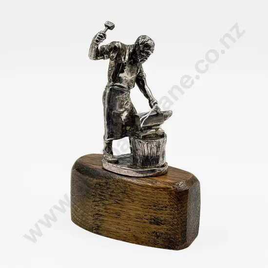 Blacksmith with Anvil Car Mascot