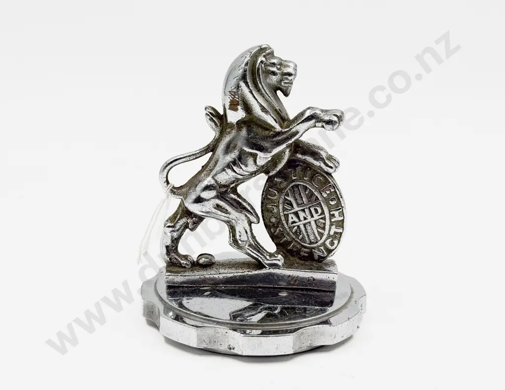 C1920's 'Justice and Strength' Lion Car Mascot for Herbert & Son Ltd Image 1++