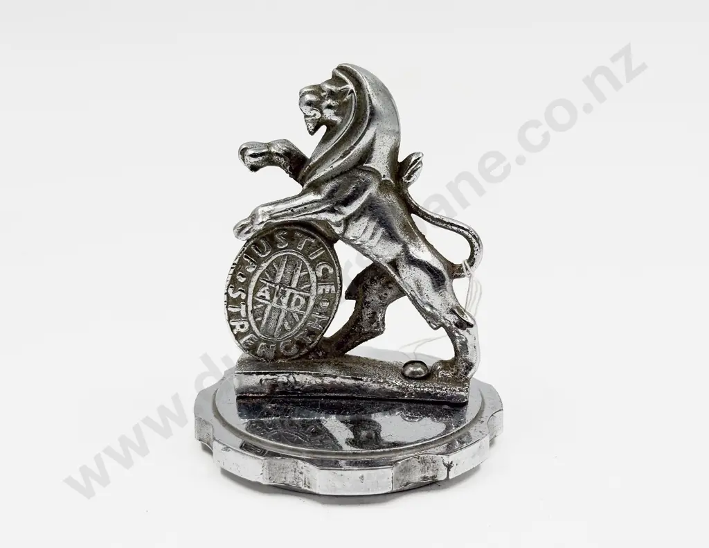C1920's 'Justice and Strength' Lion Car Mascot for Herbert & Son Ltd Image 1++