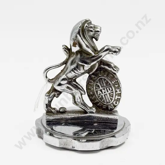 C1920's 'Justice and Strength' Lion Car Mascot for Herbert & Son Ltd