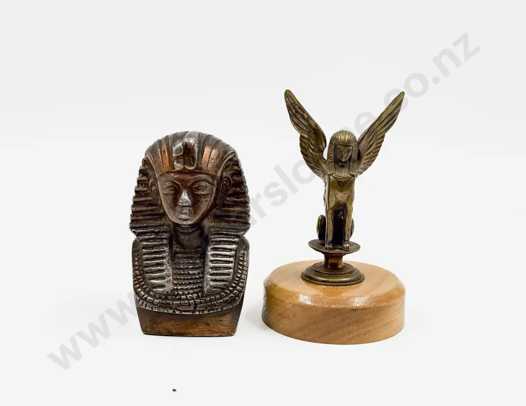 Egyptian Pharaoh Bust Car Mascot/Ornament and Winged Sphinx Image 1++
