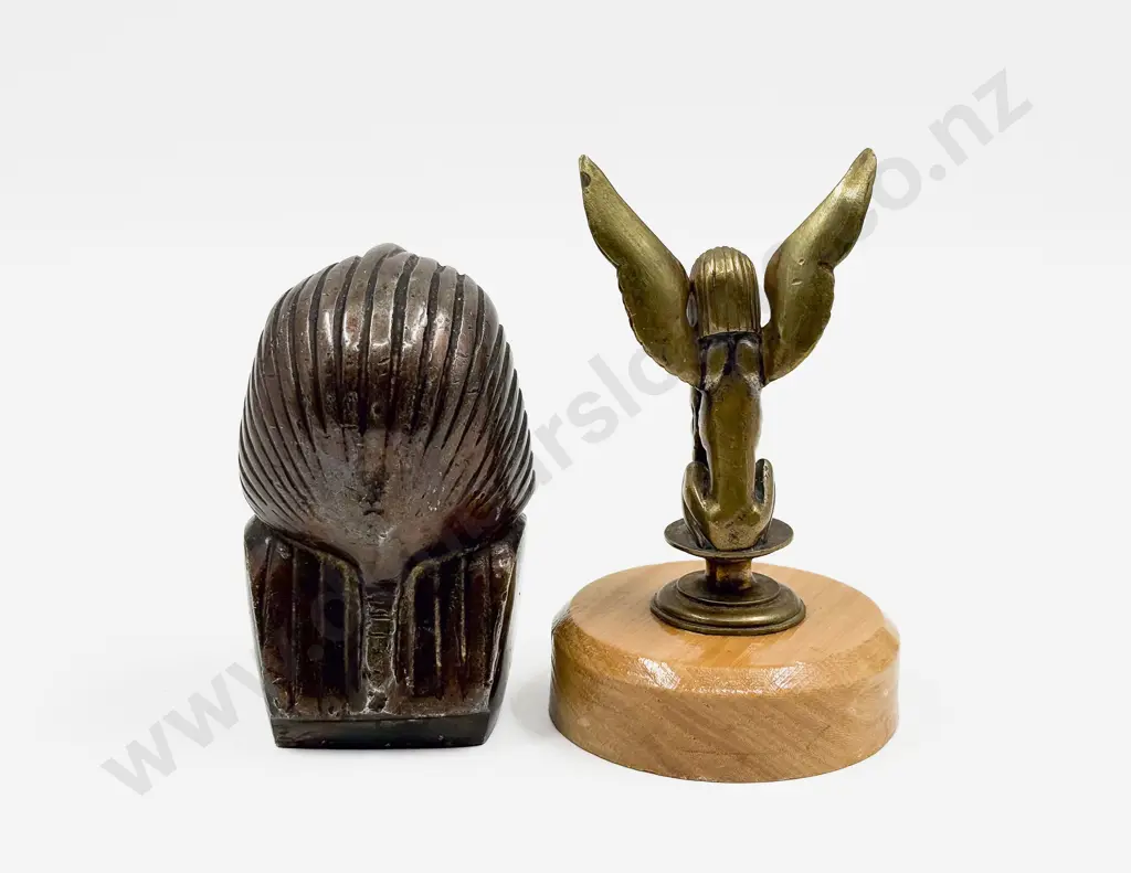 Egyptian Pharaoh Bust Car Mascot/Ornament and Winged Sphinx Image 1++