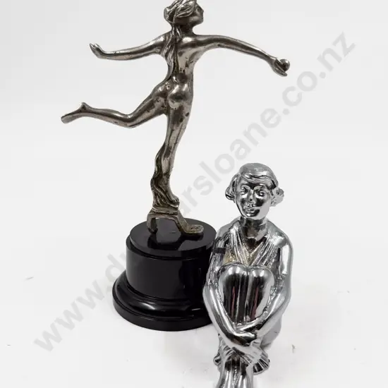 Biblical Eve Car Mascot and Art Deco (Milly MG) Seated Maiden Mascot/Ornament