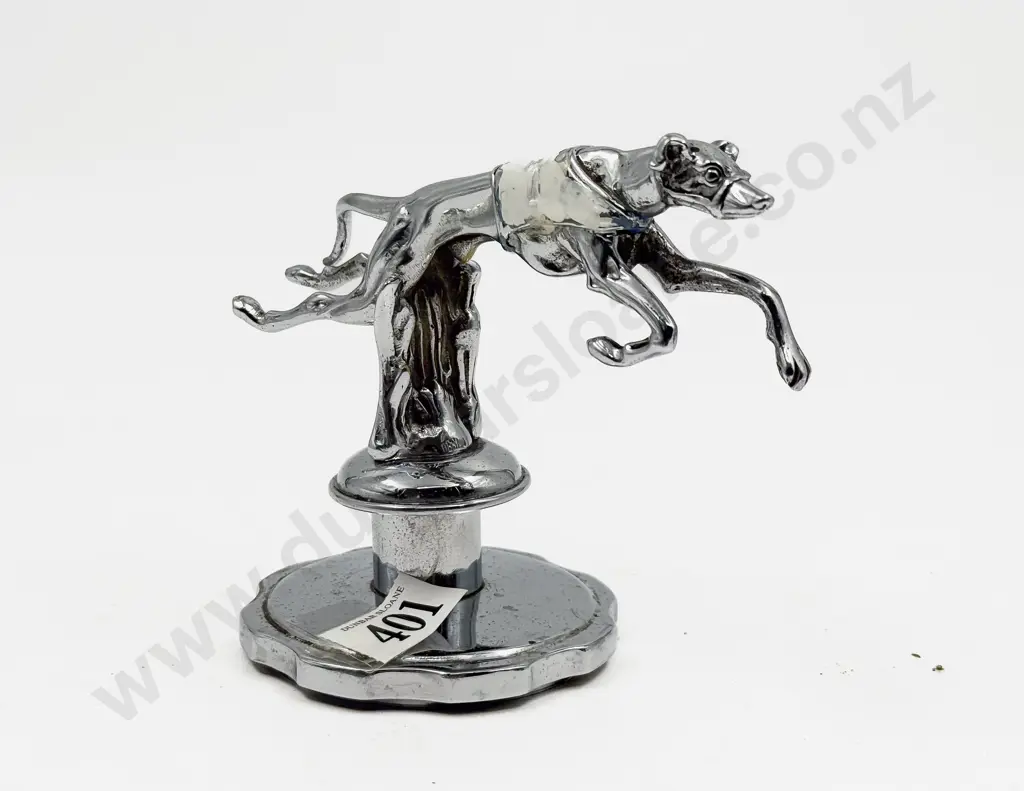 Desmo Running Greyhound Car Mascot Image 1++