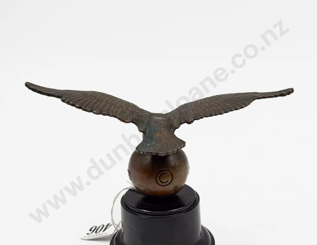 Vintage National Highways Association Eagle Car Hood Ornament Image 1++