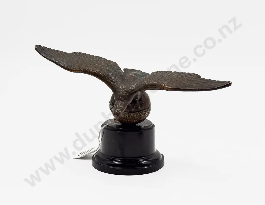 Vintage National Highways Association Eagle Car Hood Ornament Image 1++