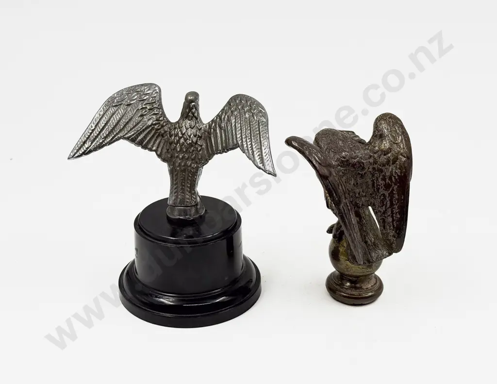 Two Small Eagle Car Mascots Image 1++