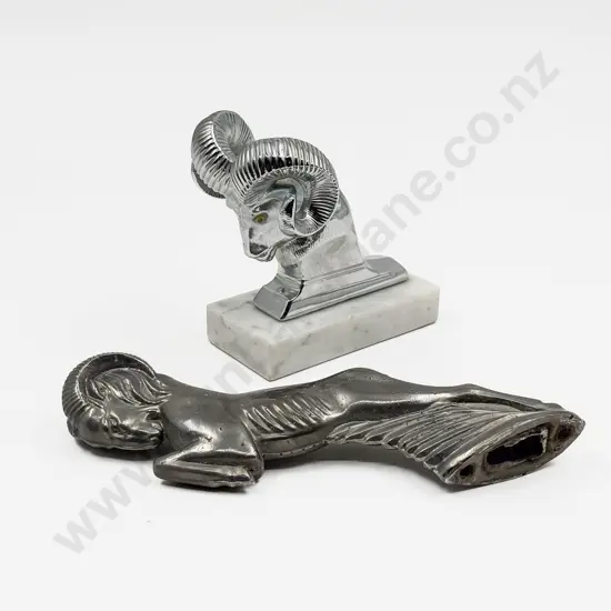 Two Dodge Ram Type Hood Ornaments