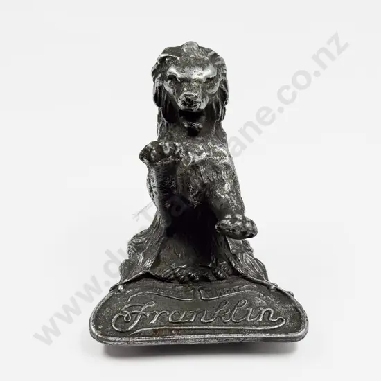 Named Franklin Lion 'Aura Vinci' Car Hood Ornament
