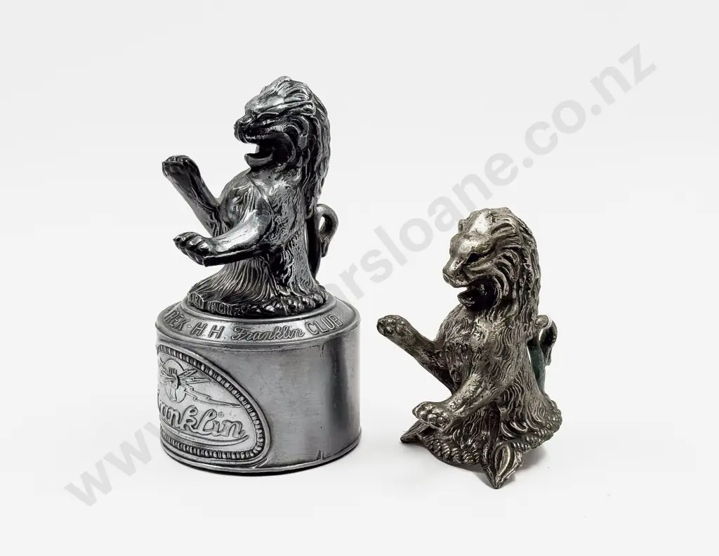 Franklin Lion Car Hood Ornament and 25th Franklin Trek HH Club Souvenir 8.5cm Image 1++