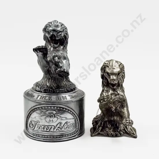 Franklin Lion Car Hood Ornament and 25th Franklin Trek HH Club Souvenir 8.5cm