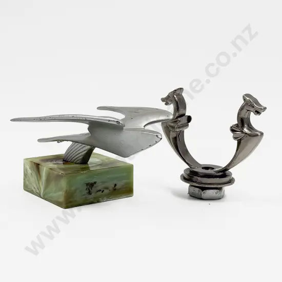 Desmo Type Swift/Swallow Car Mascot and New Twin Winged Horse Mascot