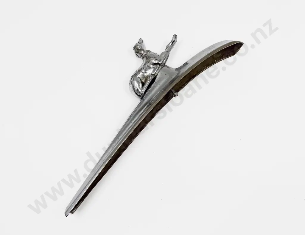 Vintage Reclining Dog Car Mascot/Ornament on Bonnet Mount Image 1++