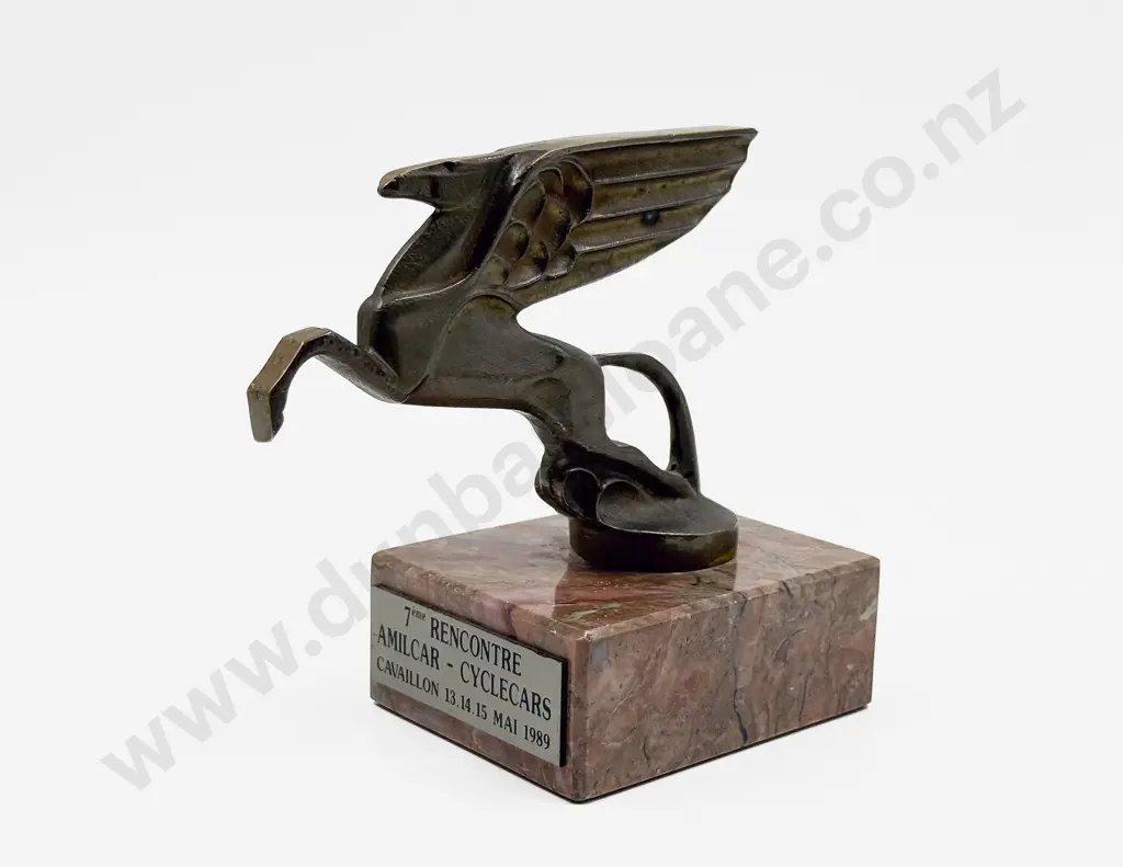 French After Darel C1930's Amilcar Pegasus Car Mascot Image 1++