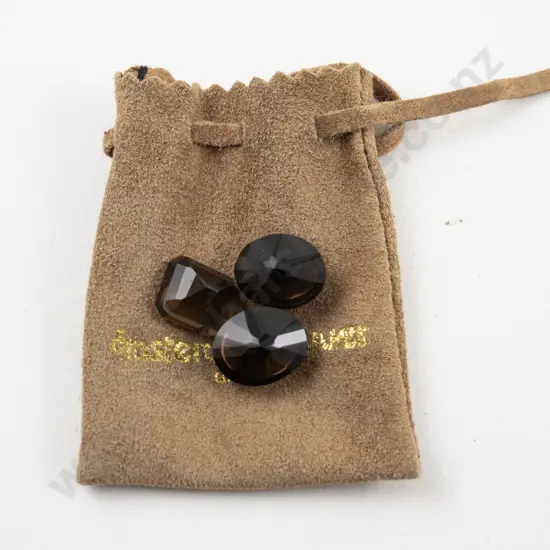 Three Unmounted Smoky Quartz