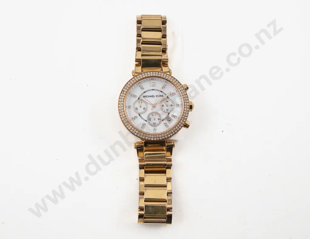 Michael Kors Chronograph Stainless Steel Ladies Wrist Watch Image 1++
