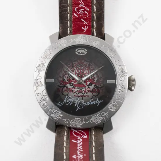 Marc Ecko Gents Wrist Watch with Leather Straps