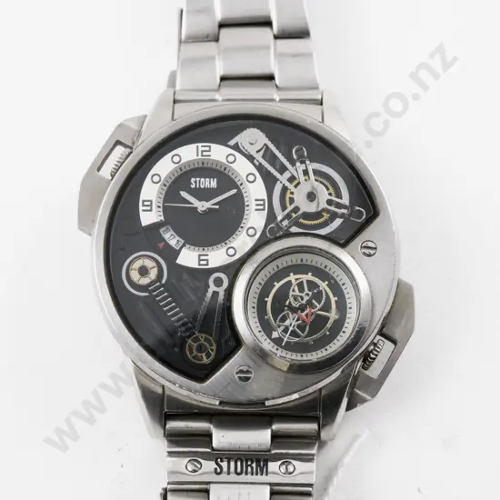 Storm Dualtron Stainless Steel Gents Wrist Watch