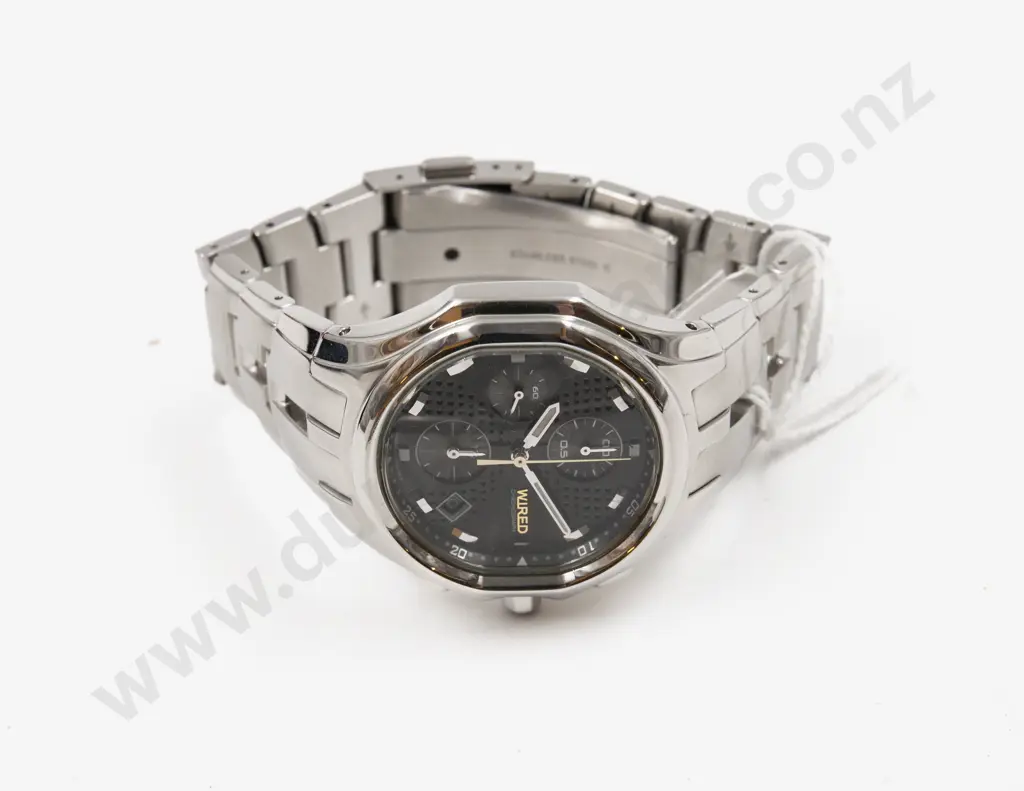 Boxed Seiko 'Wired' Stainless Steel Chronograph Wrist Watch Image 1++