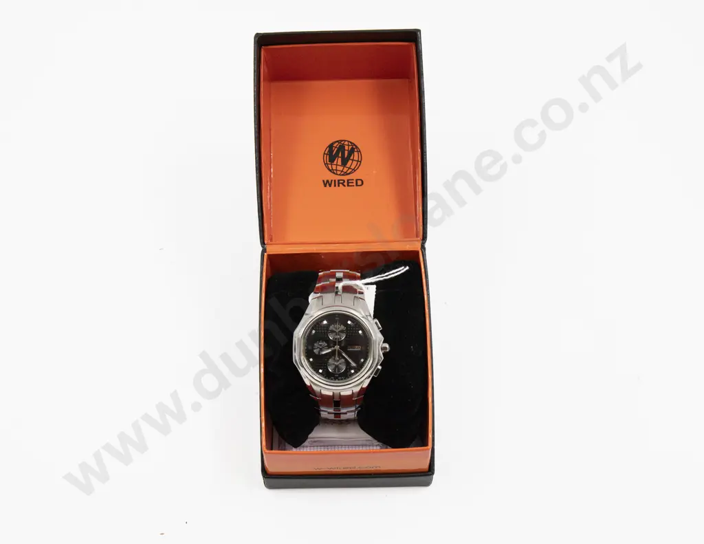 Boxed Seiko 'Wired' Stainless Steel Chronograph Wrist Watch Image 1++
