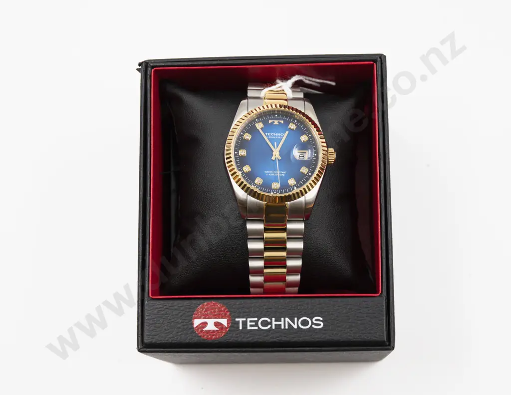 Boxed Technos Stainless Steel Quartz Gents Wrist Watch Image 1++