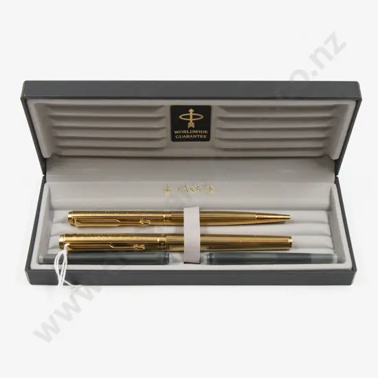 Original Boxed Parker Fountain Pen and Parker Ball Point Pen