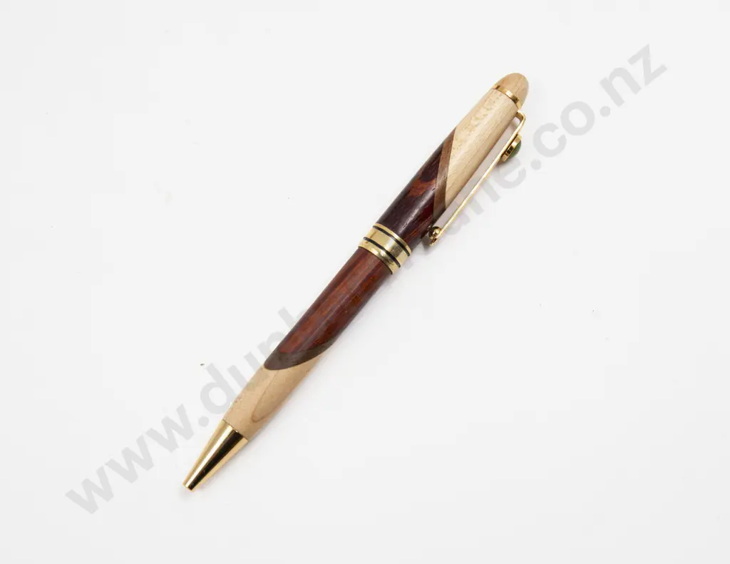Handed Crafted Wooden Ball Point Pen with Matching Display Box Image 1++