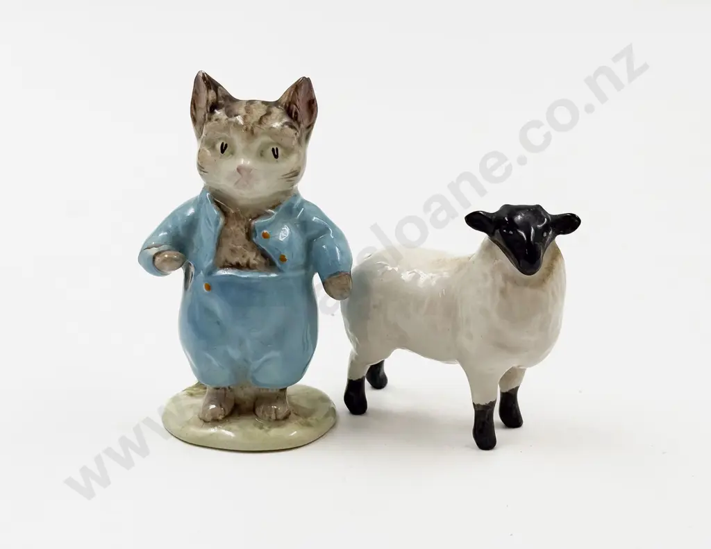 Beswick Beatrix Potter Kitten & Beswick Lamb Image 1++